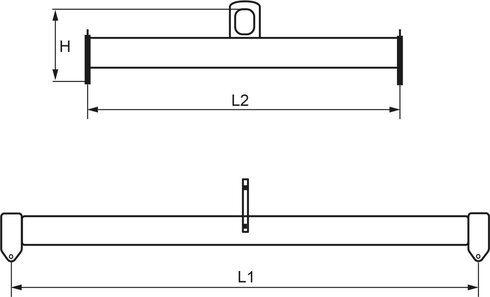 Croquis balancín elevación tipo H