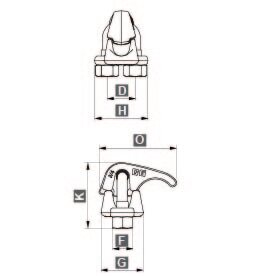 Croquis sujetacables Crosby G-460