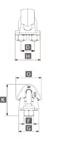 Croquis sujetacables Crosby G-461
