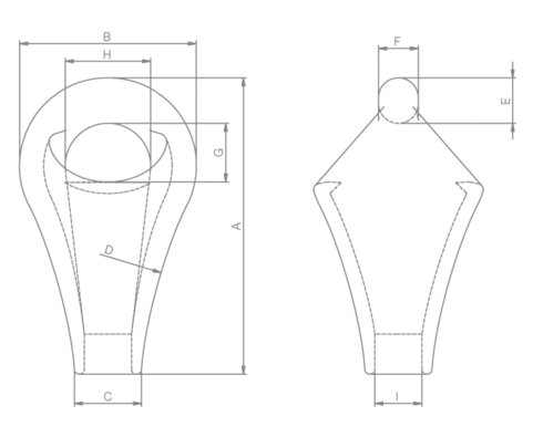 Croquis terminal pera Nemag para cable