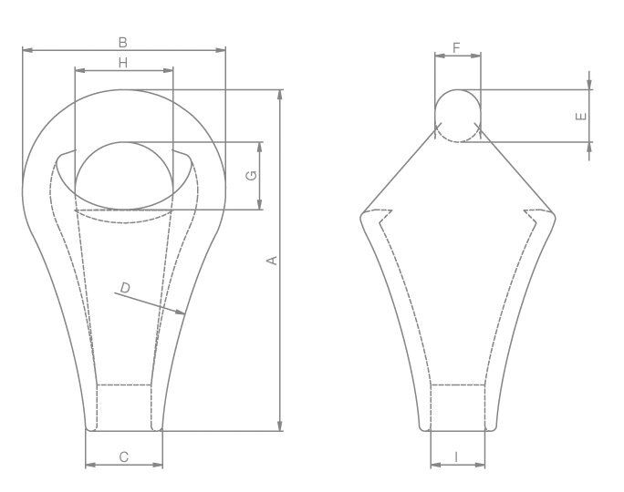 Croquis terminal pera Nemag para cable Croquis terminal pera Nemag para cable