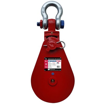 Polea POWERTEX con grillete 8t