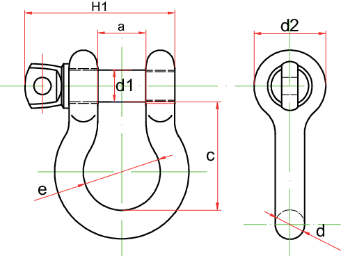 Croquis grillete POWERTEX PBSP