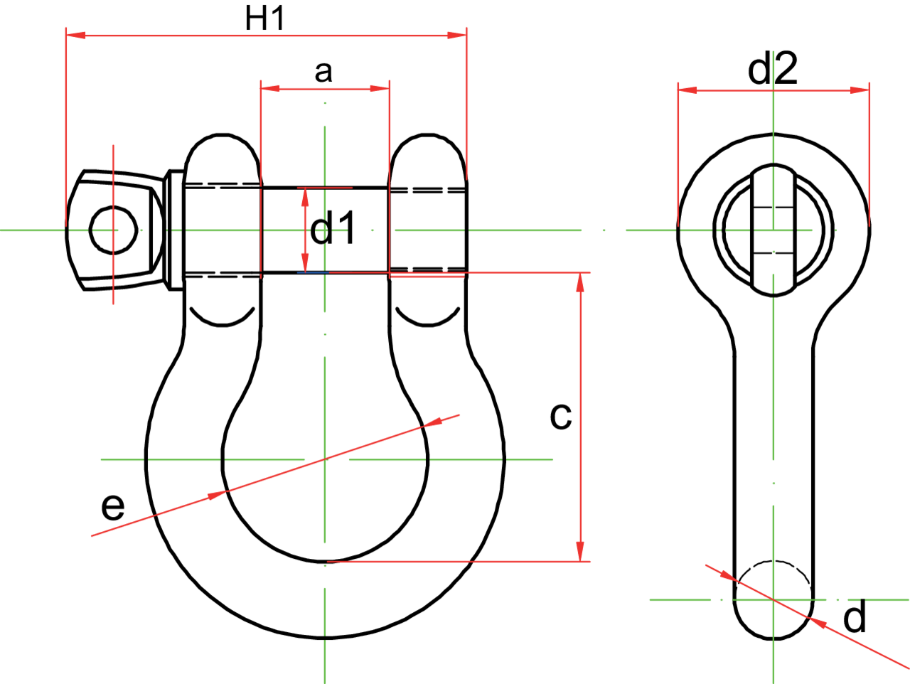 Croquis grillete lira POWERTEX PBSP Blackline Croquis grillete POWERTEX PBSP