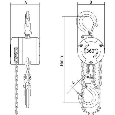 Polipasto de cadena manual REMA AluFlex 360