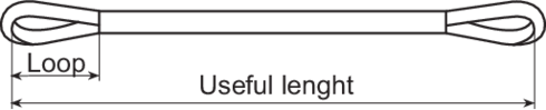 Eslinga tubular abierta - longitud útil