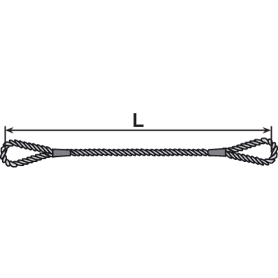 Eslinga cable con gazas - modelo 1