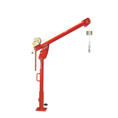 Portable Davit Crane 5PF5 with manual winch, wire and pedestal base