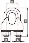 Croquis sujetacables EN 13411-5 (Tipo 1)