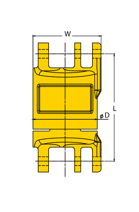 Croquis Aislador eléctrico giratorio YOKE 8-12