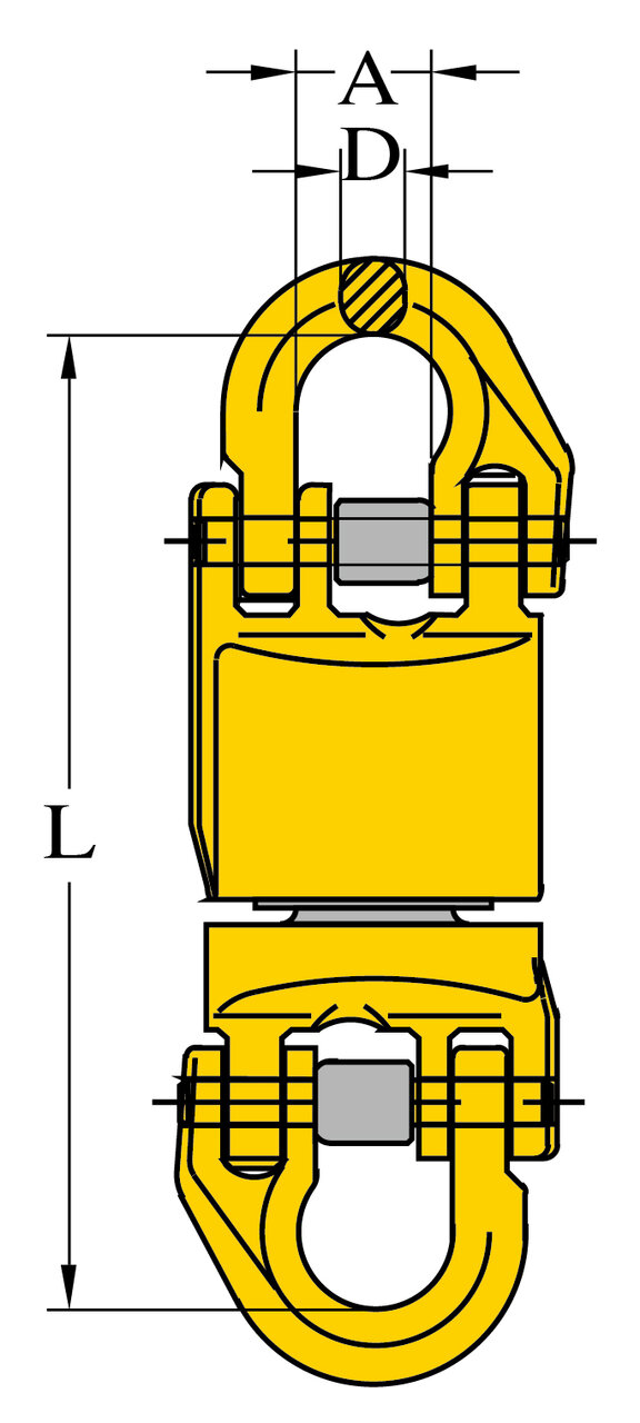 Croquis aislador eléctrico giratorio YOKE 8-12 Croquis aislador eléctrico YOKE 8-123