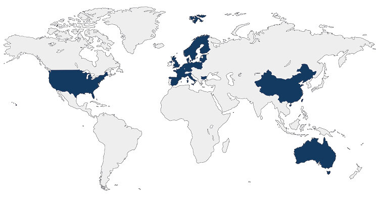 Mapamundi - nuestras ubicaciones