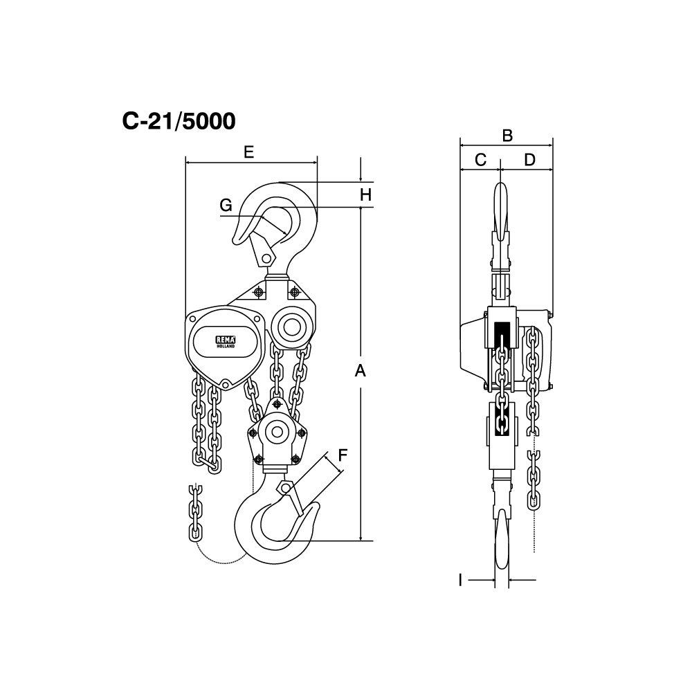 Polipasto de cadena manual Elephant C-21