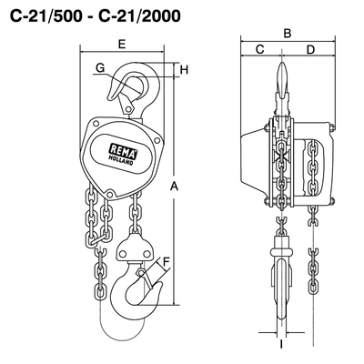 Polipasto de cadena manual Elephant C-21