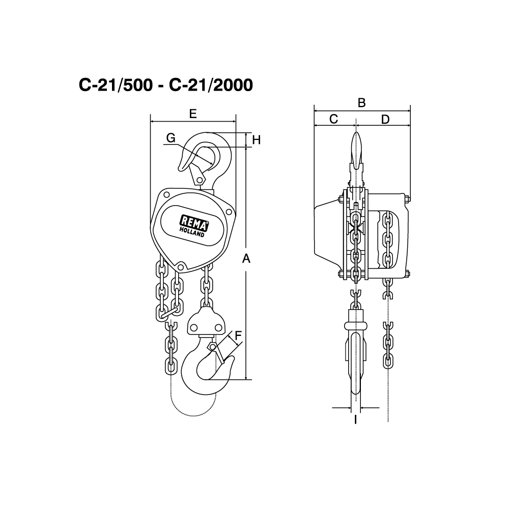 Polipasto de cadena manual Elephant C-21