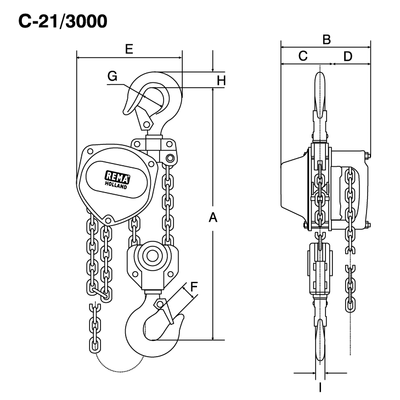 Polipasto de cadena manual Elephant C-21